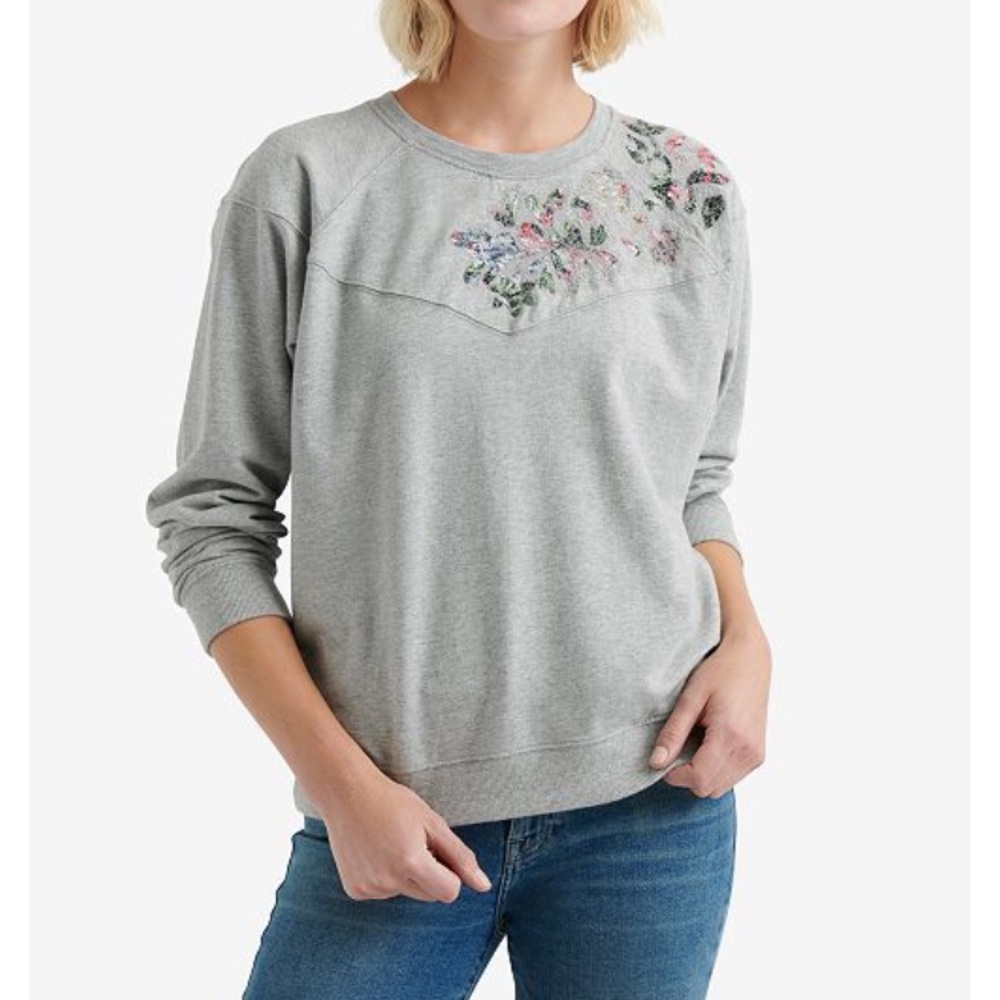 Lucky cotton appliquéd sweatshirt